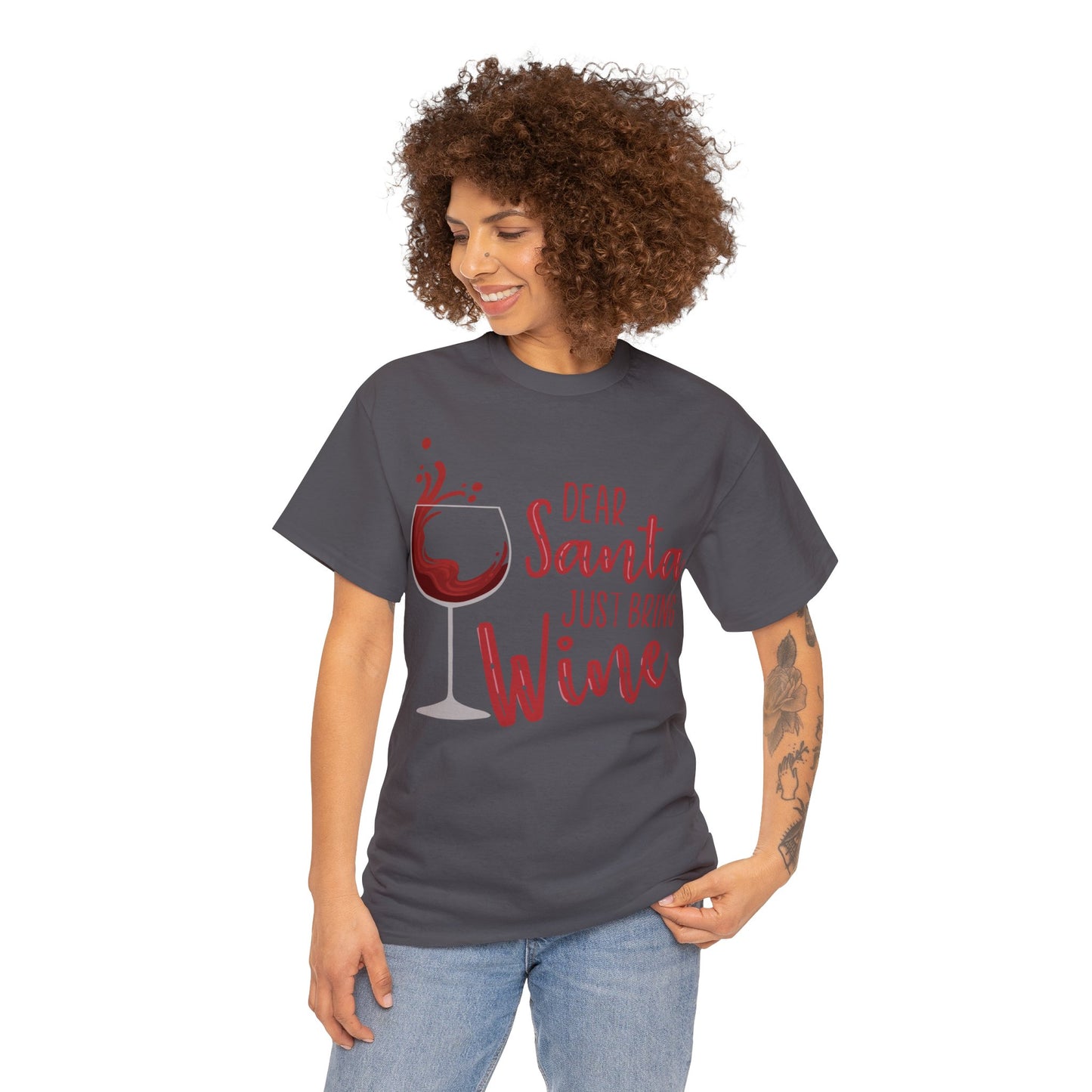 Dear Santa, Just Bring Wine | Cotton Tee