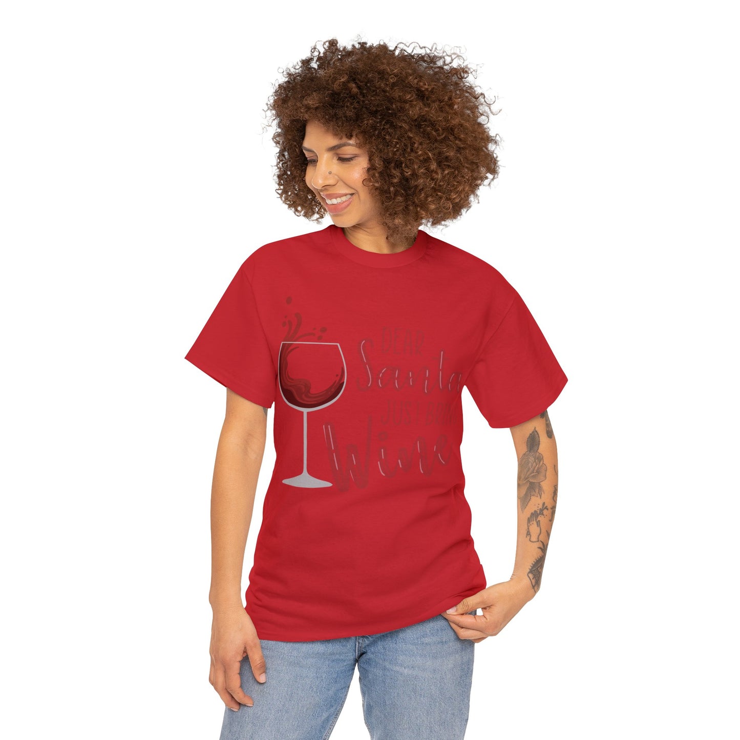 Dear Santa, Just Bring Wine | Cotton Tee