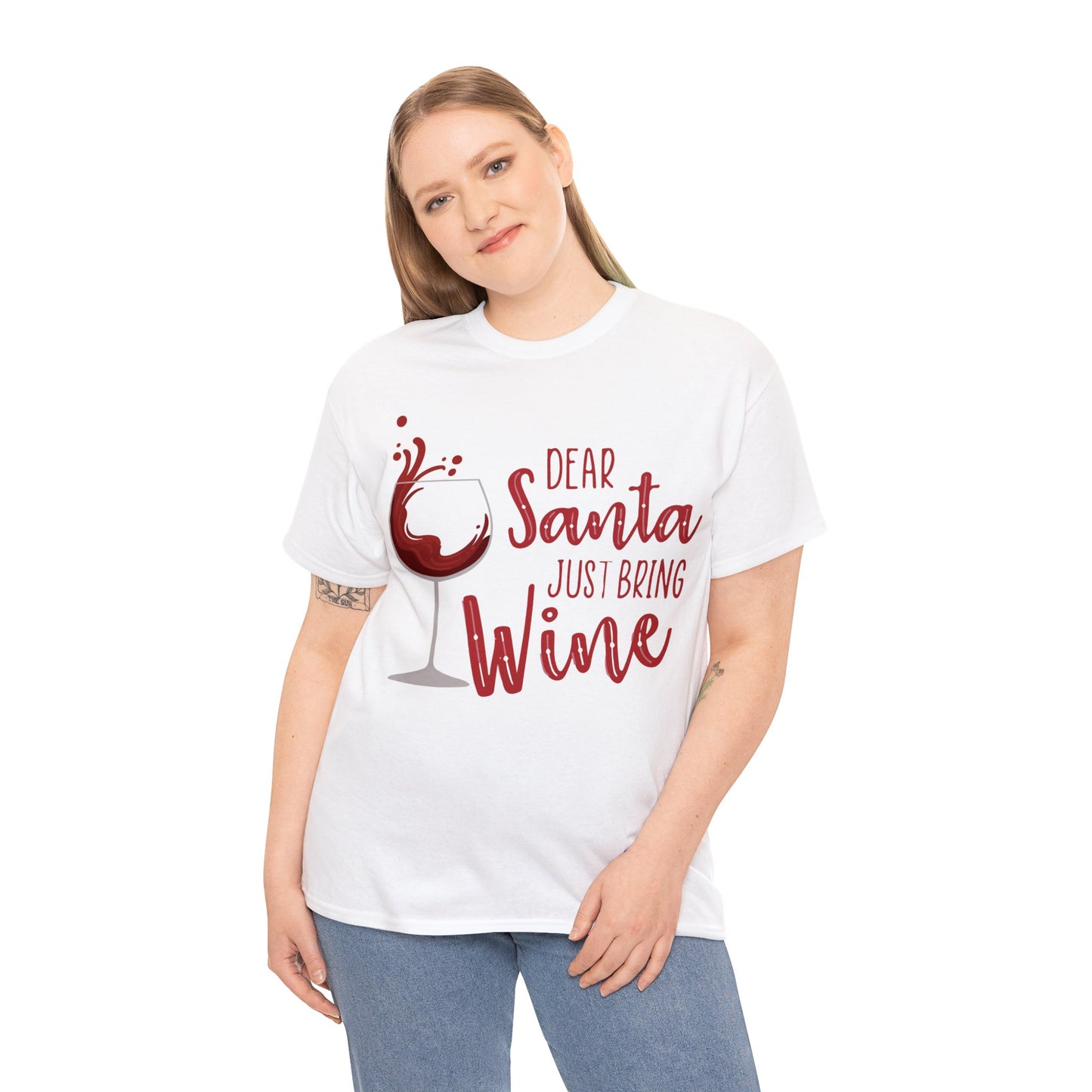 Dear Santa, Just Bring Wine | Cotton Tee