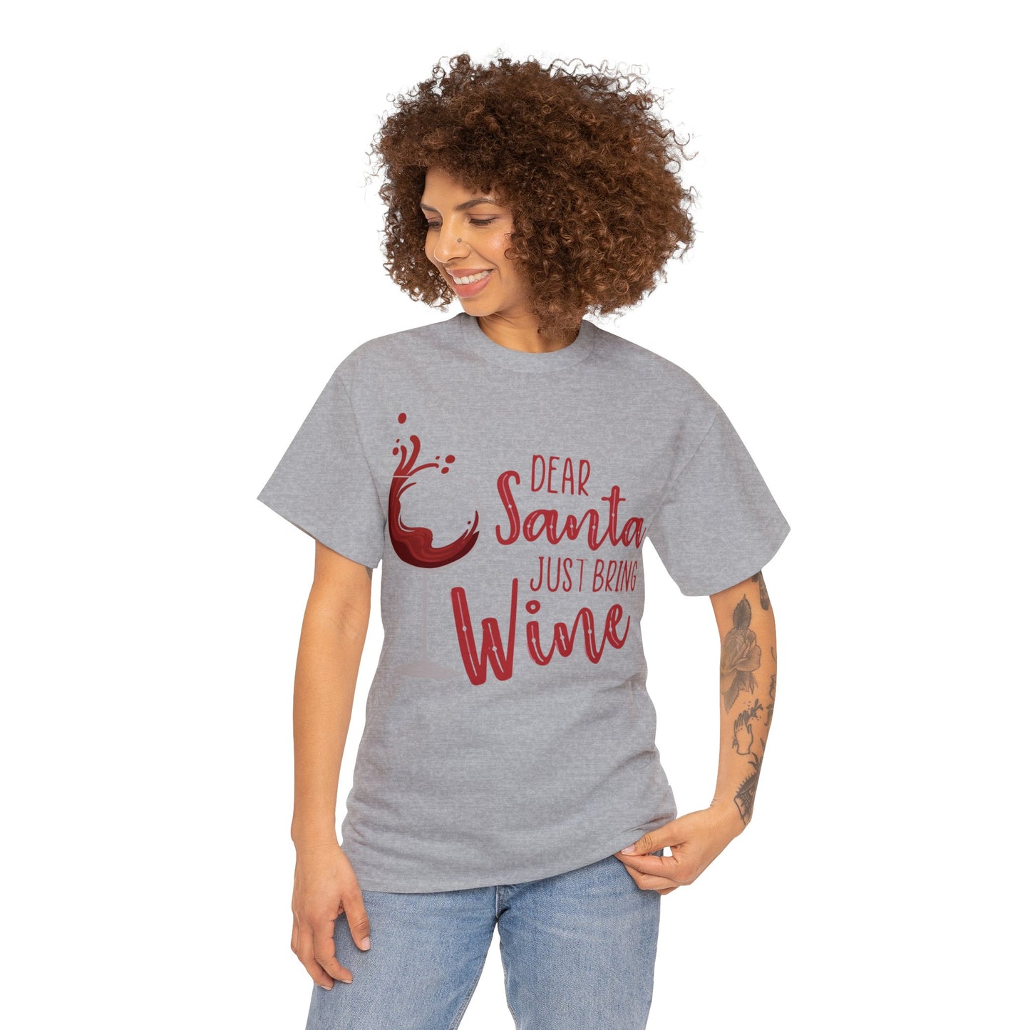 Dear Santa, Just Bring Wine | Cotton Tee
