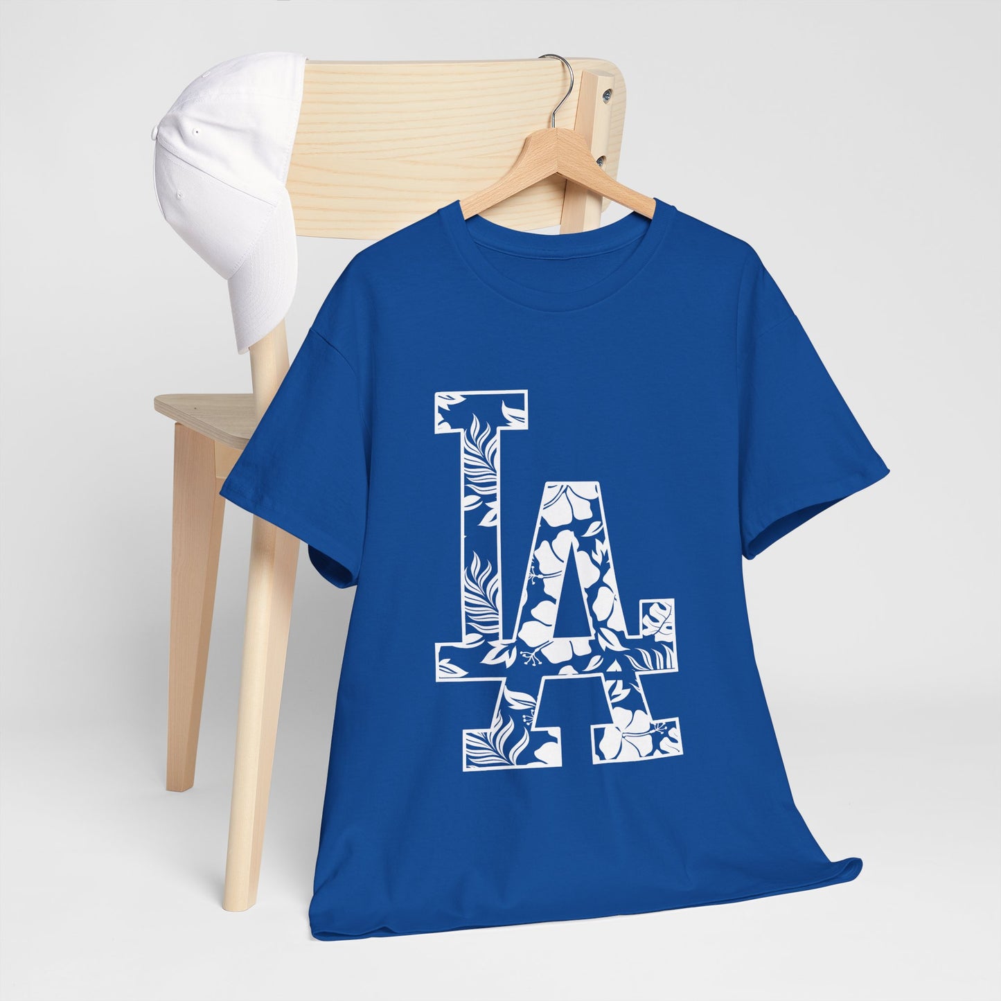LA Hibiscus Vibes - Tropical Los Angeles Streetwear Design Cotton Tee