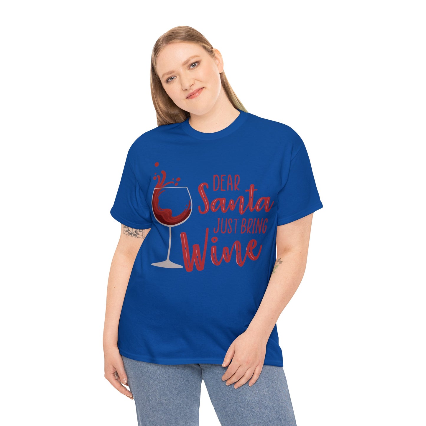 Dear Santa, Just Bring Wine | Cotton Tee