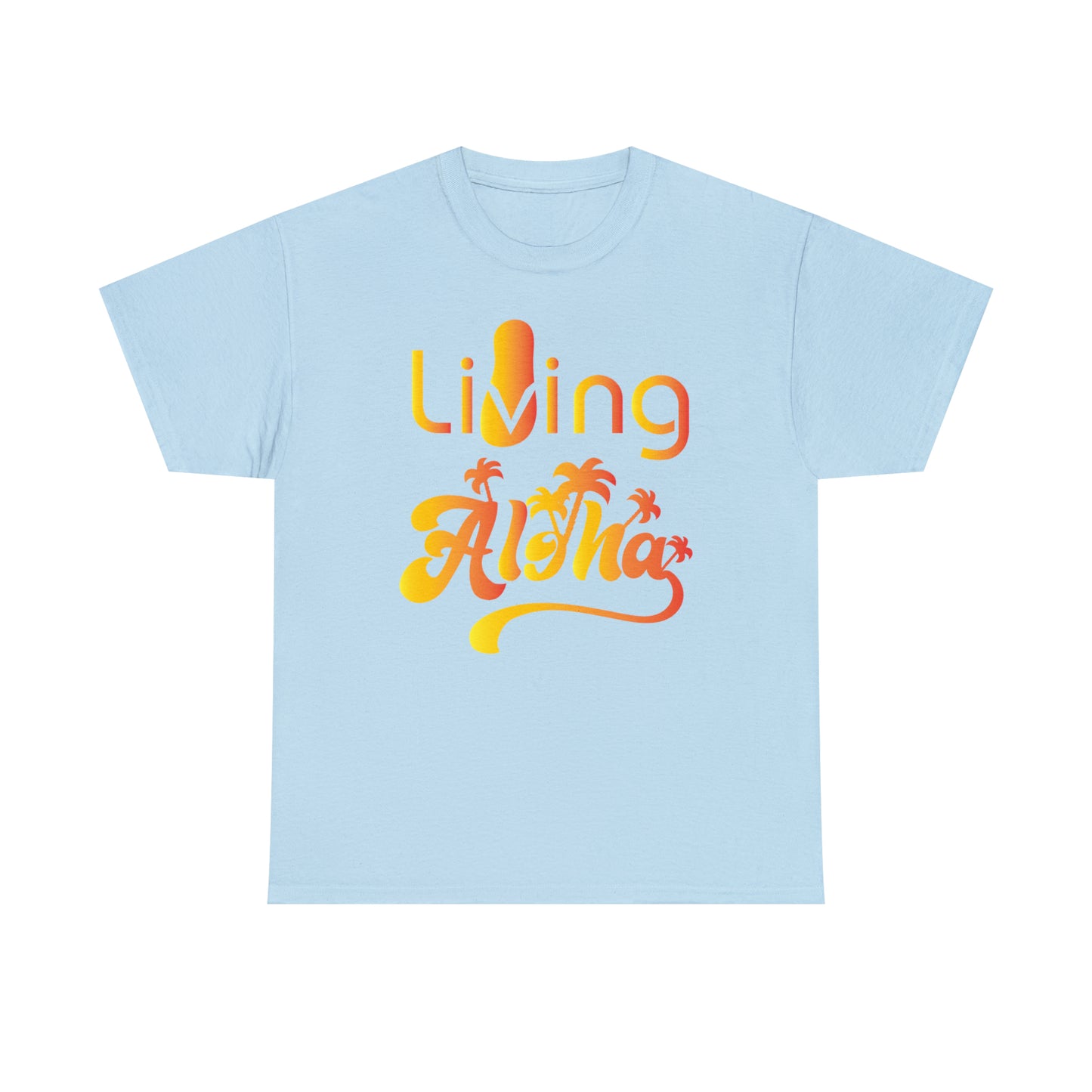 Living Aloha Cotton Tee with Flip Flop