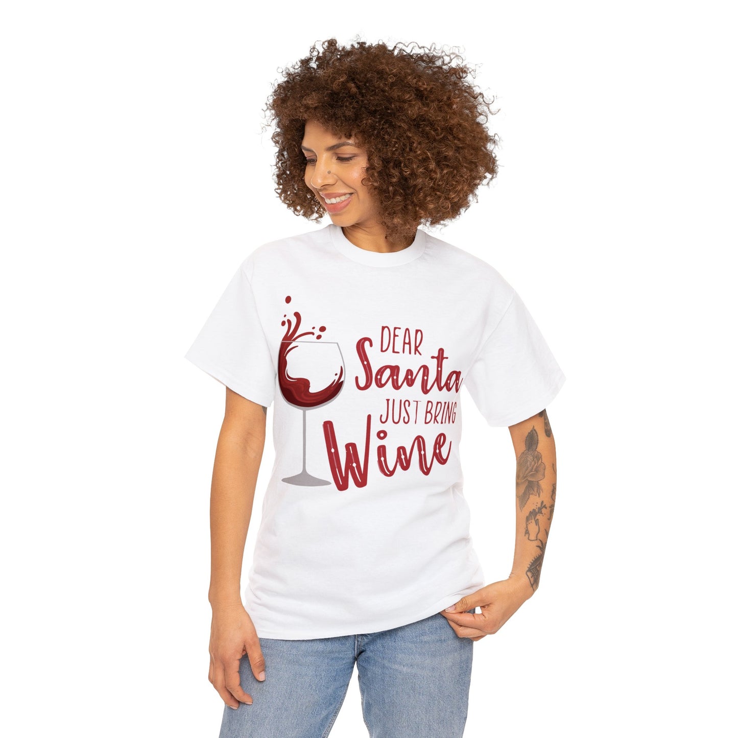 Dear Santa, Just Bring Wine | Cotton Tee