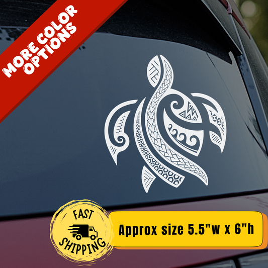 Tribal Turtle Decal