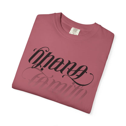 Ohana Family Ambigram T-Shirt | Hawaiian Calligraphy Shirt, Reversible Design Tee, Family Matching Aloha Shirt, Fast Shipping, Gift Idea