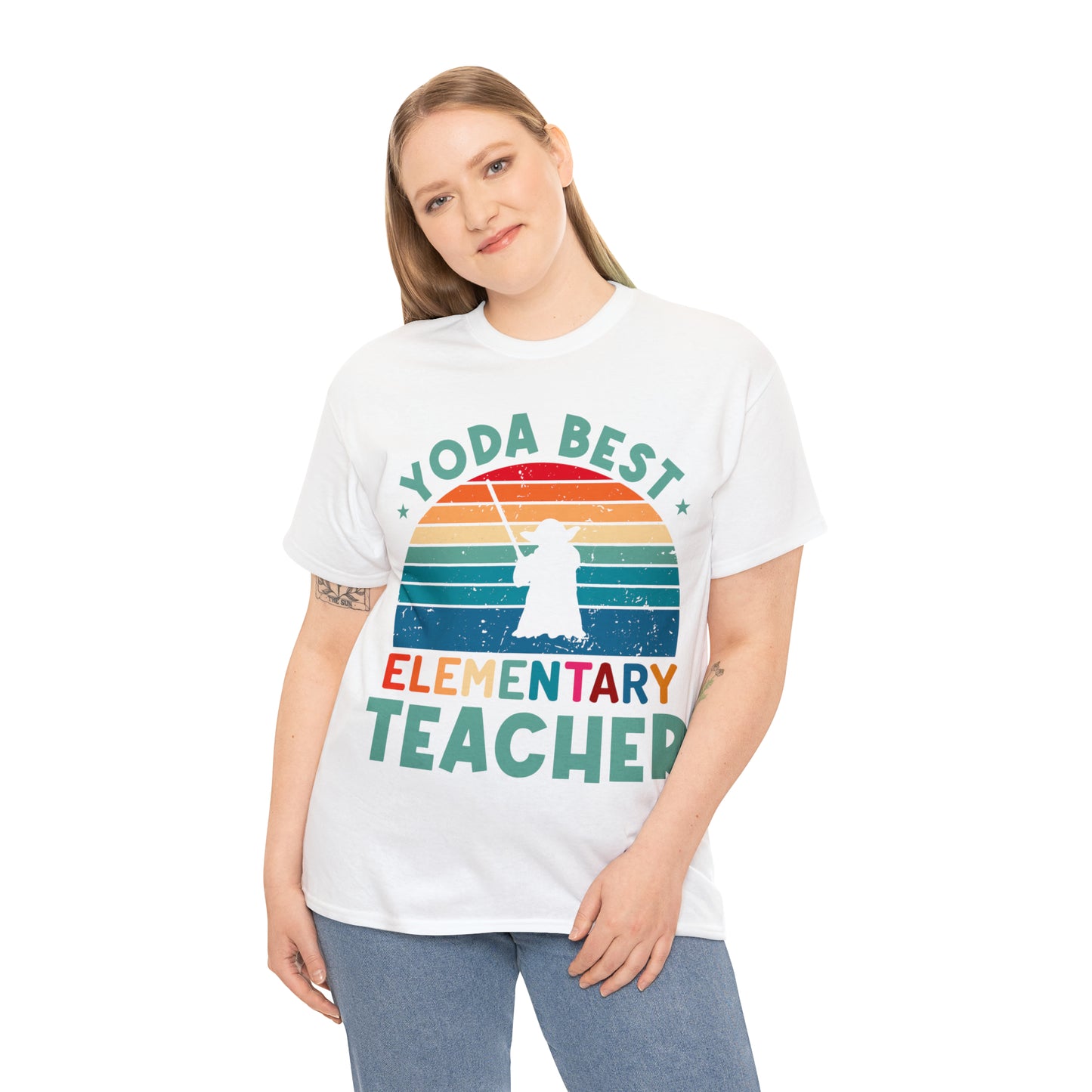 Yoda Best Elementary Teacher Vintage T-shirt