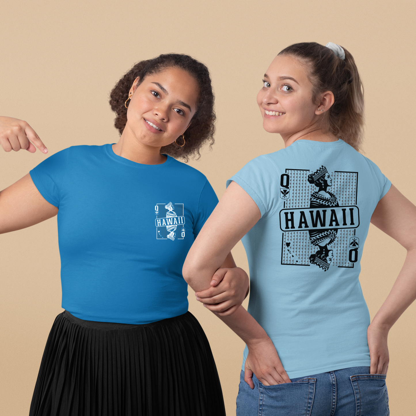 Hawaiian Tee Shirt of Queen Liliuokalani as Queen of Hearts: Aloha Spirit & Royal Legacy on a Unique Cotton Tee Playing Card T-Shirt