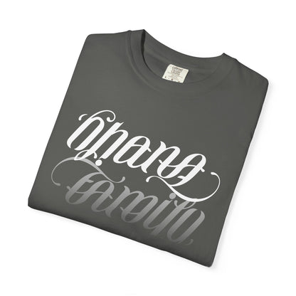 Ohana Family Ambigram T-Shirt | Hawaiian Calligraphy Shirt, Reversible Design Tee, Family Matching Aloha Shirt, Fast Shipping, Gift Idea