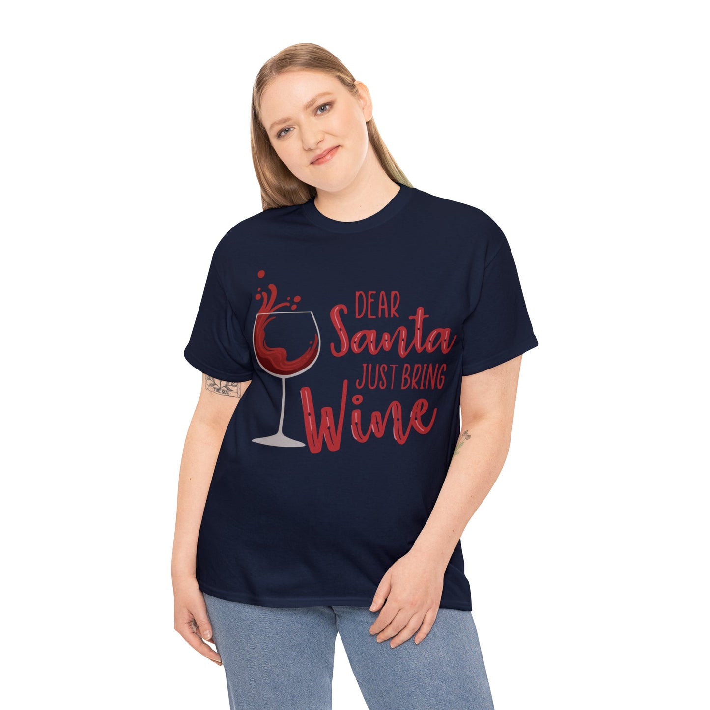 Dear Santa, Just Bring Wine | Cotton Tee