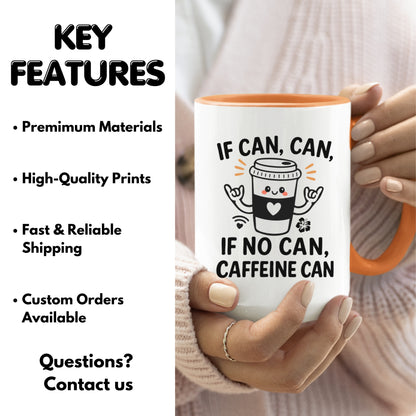 Hawaiian Coffee Mug If Can Can, Cute Shaka Coffee Cup, Island Style Caffeine Mug, Funny Hawaii Quote Cup, Pidgin Coffee Lover Gift Mug