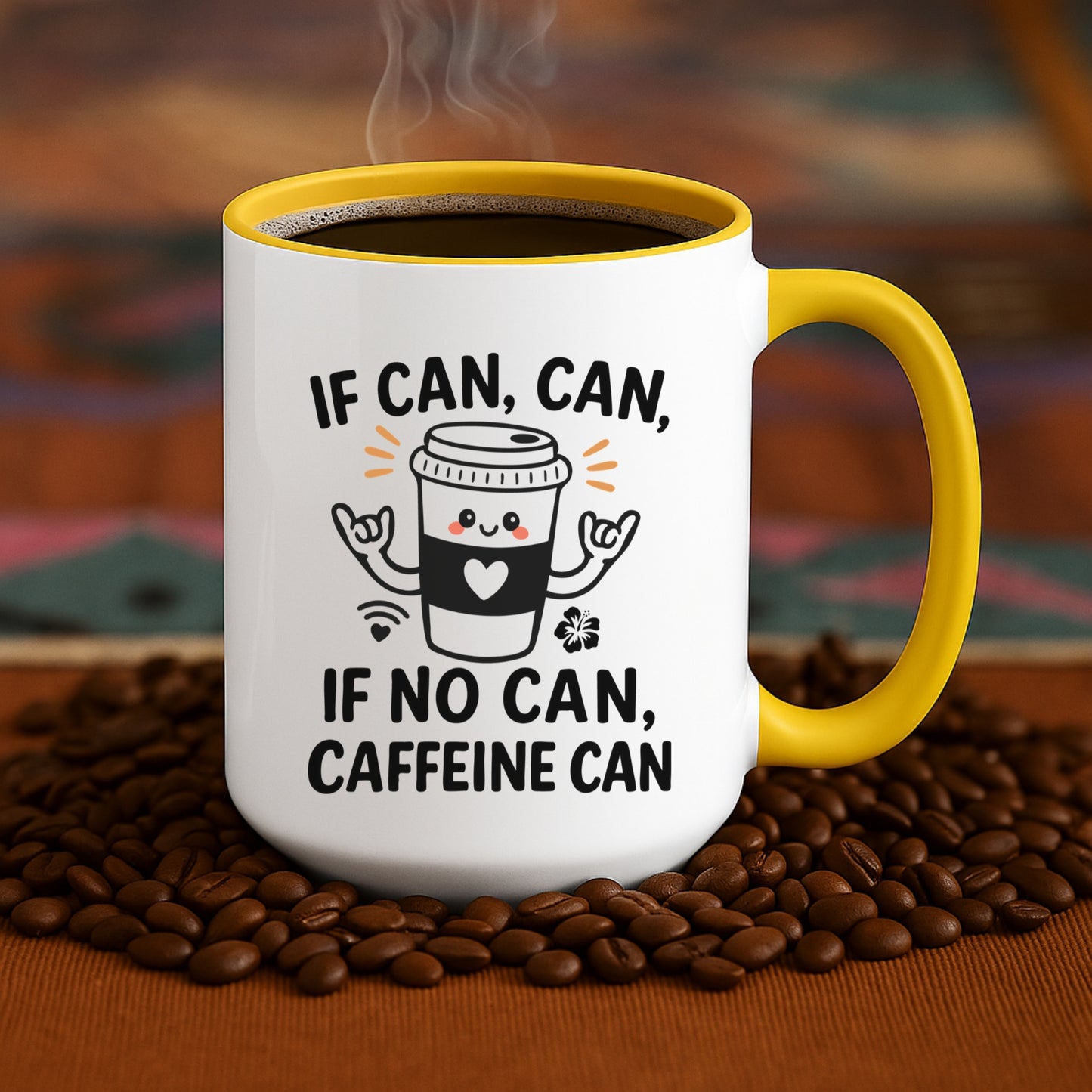Hawaiian Coffee Mug If Can Can, Cute Shaka Coffee Cup, Island Style Caffeine Mug, Funny Hawaii Quote Cup, Pidgin Coffee Lover Gift Mug