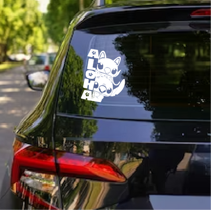 Aloha Stitch and Angel Car Decal