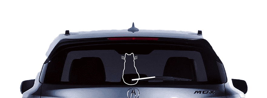 Kitty Cat Wagging Tail Decal