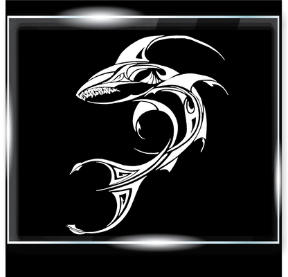 Tribal Shark Decal