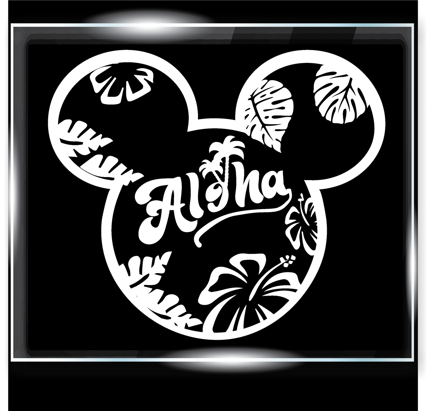 Mouse with Flowers and Aloha Decal