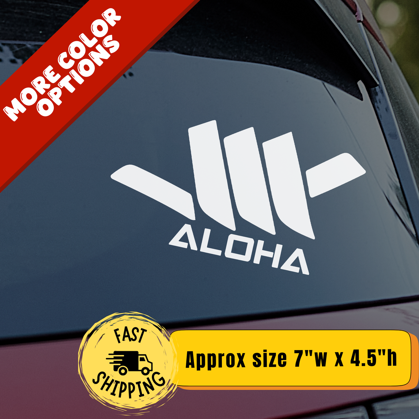 Aloha Shaka Car Decal, Hawaiian Hang Loose Vinyl Sticker, Polynesian Shaka Sign Window Graphic, Island Spirit Car Accessory