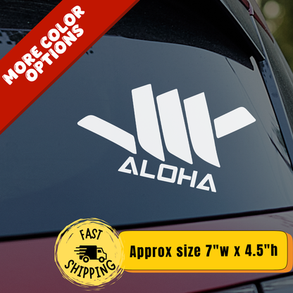 Aloha Shaka Car Decal, Hawaiian Hang Loose Vinyl Sticker, Polynesian Shaka Sign Window Graphic, Island Spirit Car Accessory