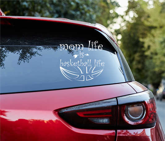 Mom's Life is Basketball Life Decal