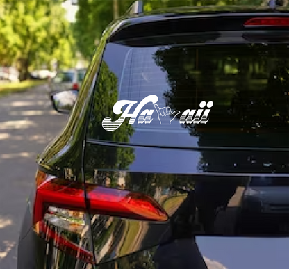 Hawaii with Shaka Decal