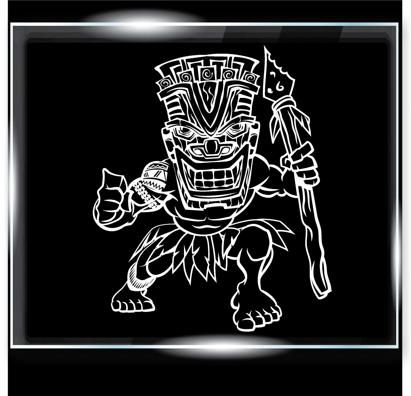 Tiki Warrior Decal