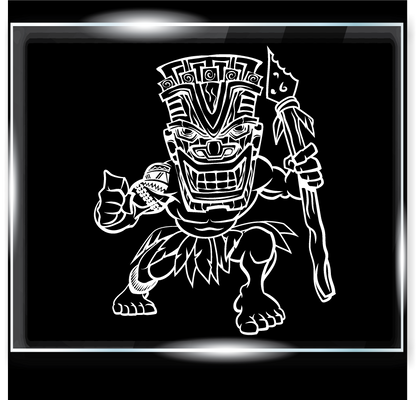 Tiki Warrior Decal