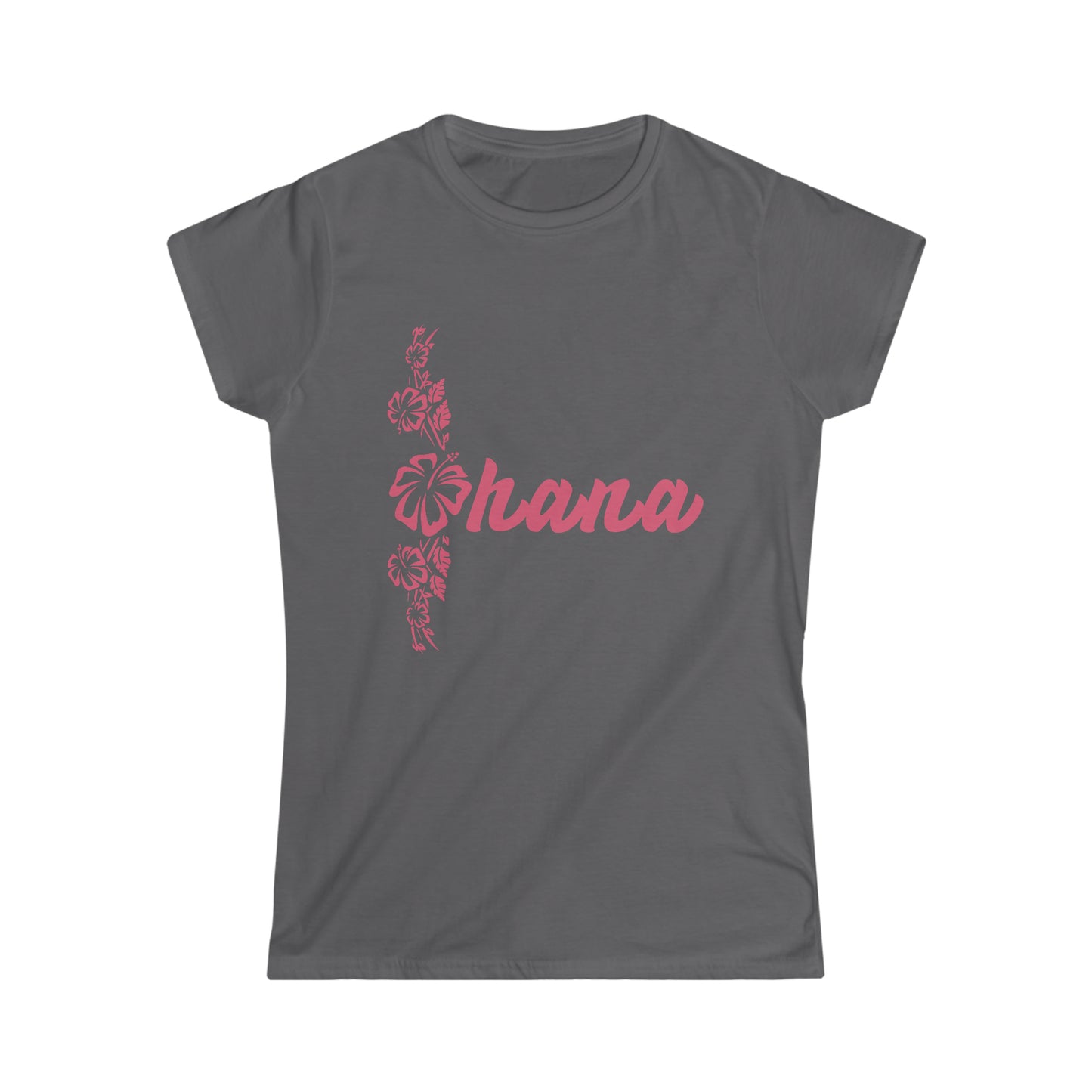 Hawaiian Flower Ohana (Family) Women's Softstyle Tee