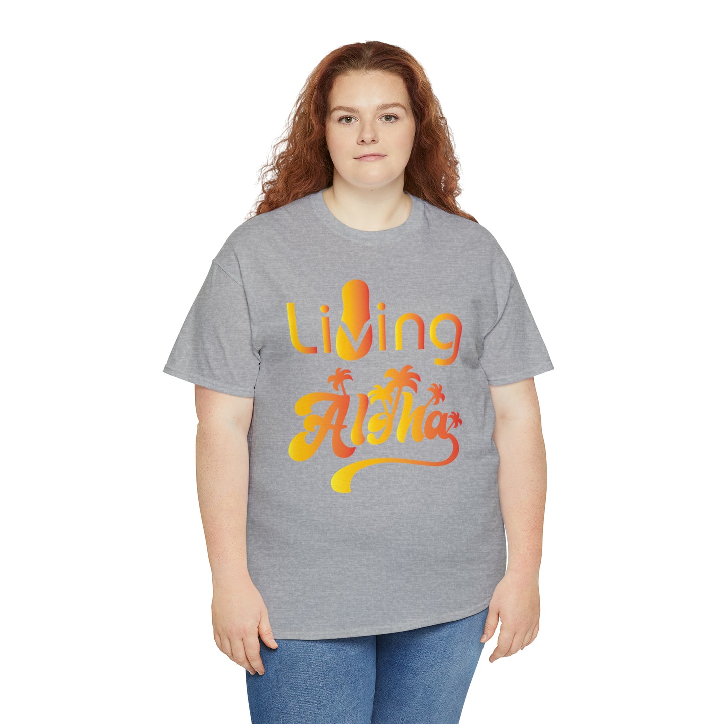 Living Aloha Cotton Tee with Flip Flop