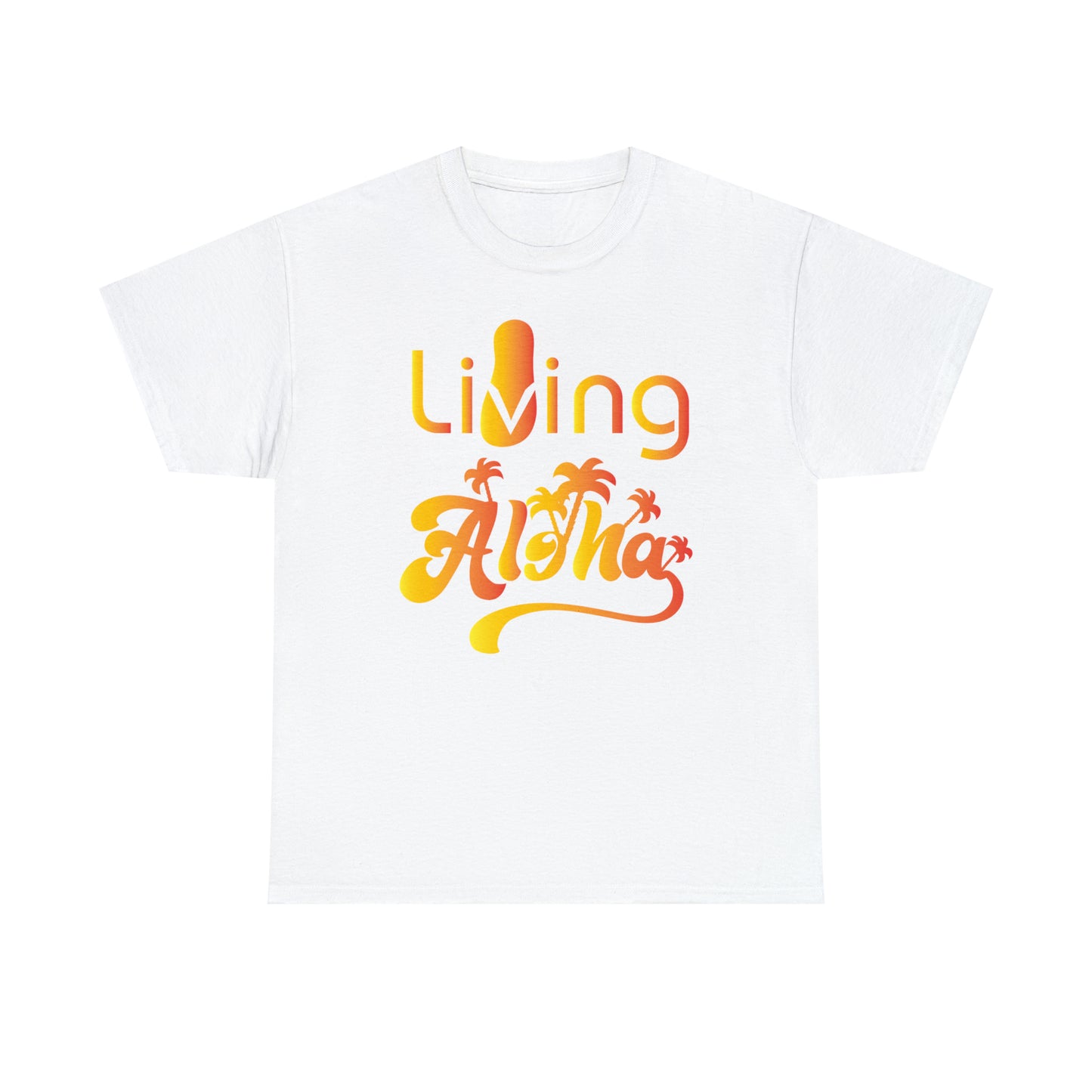 Living Aloha Cotton Tee with Flip Flop