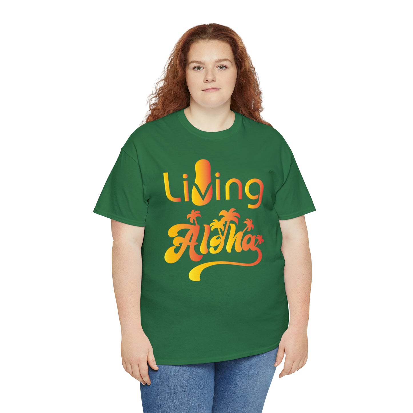 Living Aloha Cotton Tee with Flip Flop