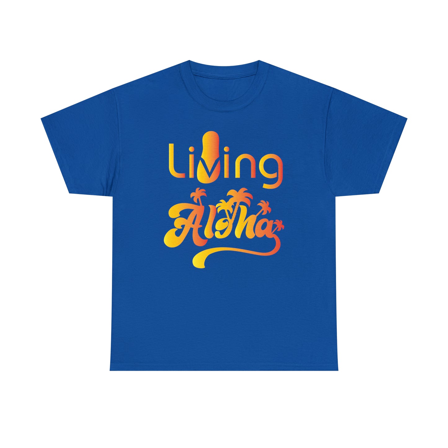 Living Aloha Cotton Tee with Flip Flop