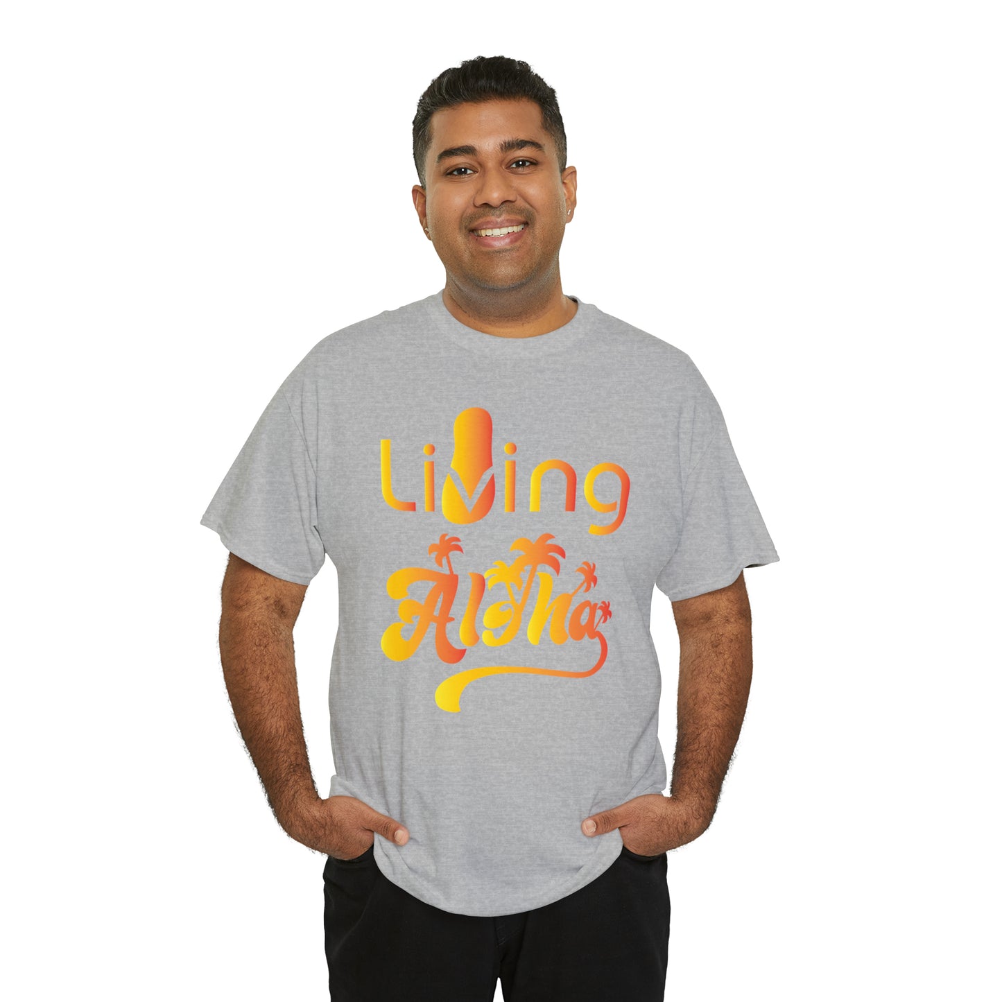 Living Aloha Cotton Tee with Flip Flop