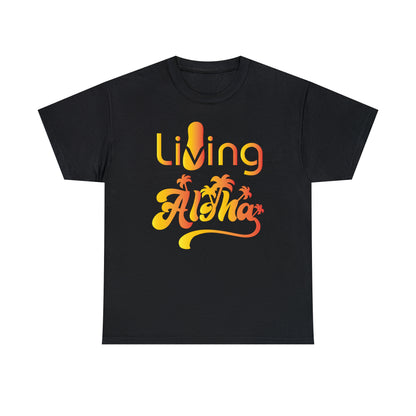 Living Aloha Cotton Tee with Flip Flop