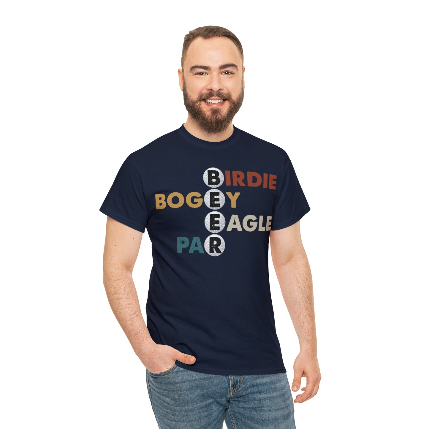 Birdie, Bogey, Eagle, Par Beer Golf Cotton Tee