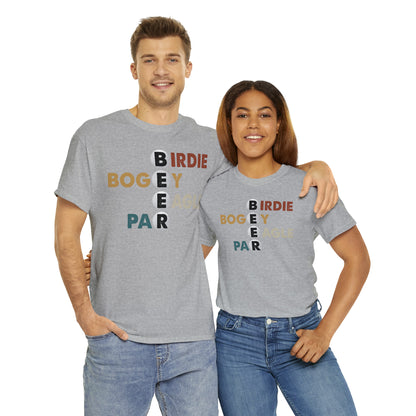 Birdie, Bogey, Eagle, Par Beer Golf Cotton Tee