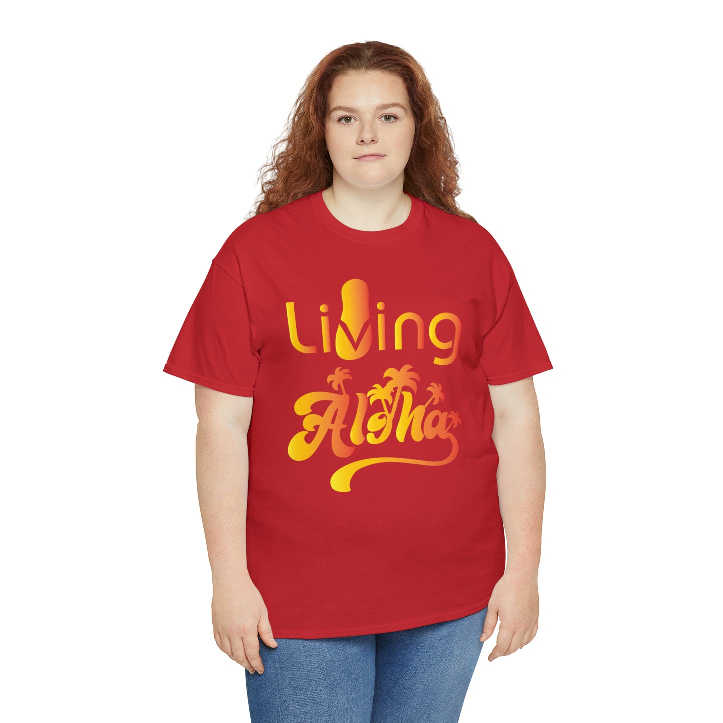 Living Aloha Cotton Tee with Flip Flop