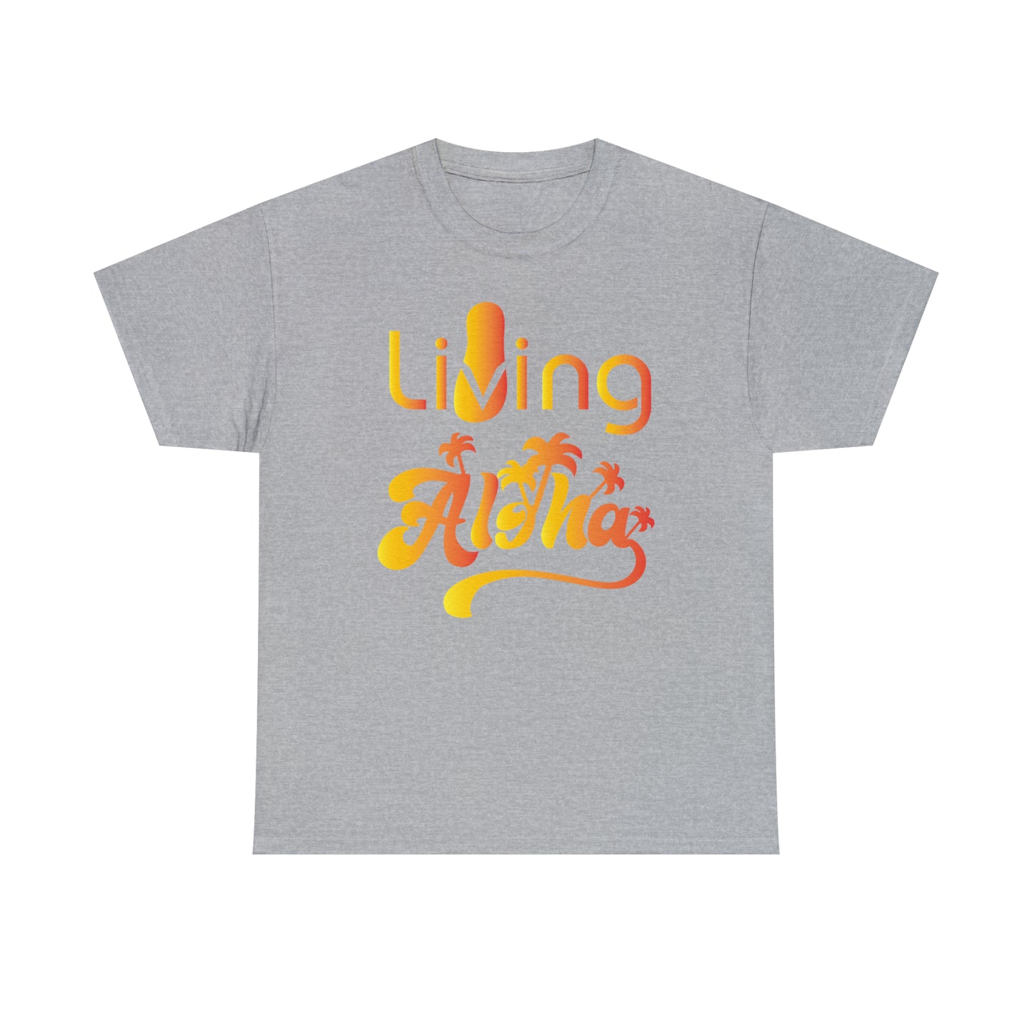 Living Aloha Cotton Tee with Flip Flop