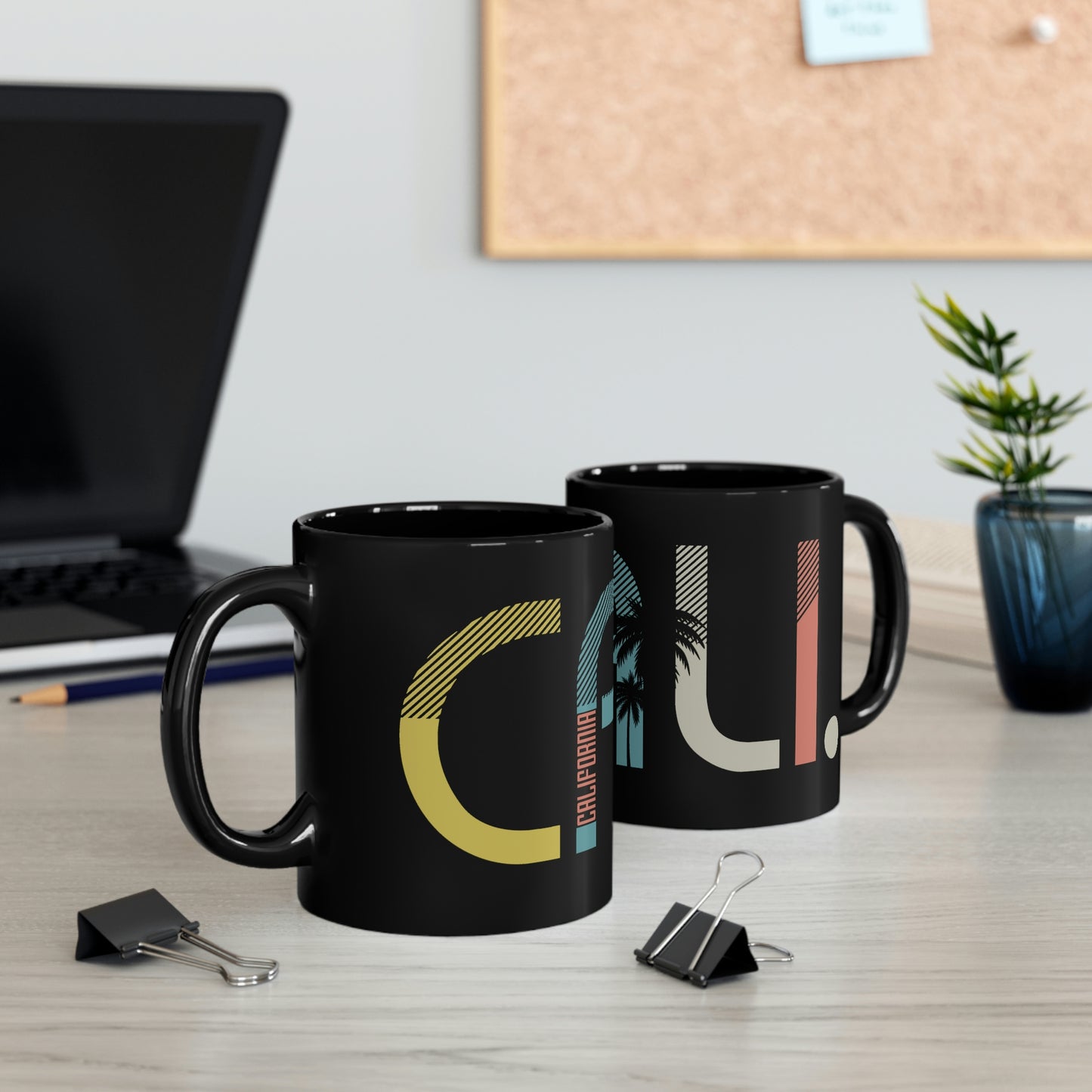 Cali 11oz Black Mug